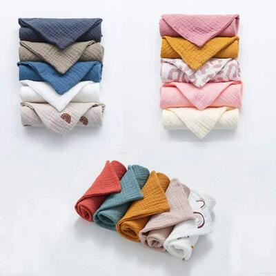 5 Pcs Baby Cotton Square Towels Infant Wash Hand Face Wipes