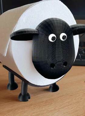 Black Sheep Toilet Roll Holder Animal Tissue Paper Standing