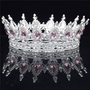 Crystal Tiaras Men Women King Crowns Queen Royal Vintage and