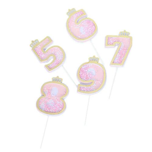 New Sequins Digital Candle Birthday Number Cake Candle 0 1 2