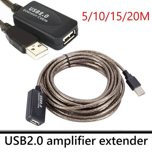 5/10/15/20m USB 2.0 Extension Cable High Speed Male To Femal