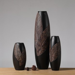 Chinese retro resin large vases ornaments TV cabinet decorat