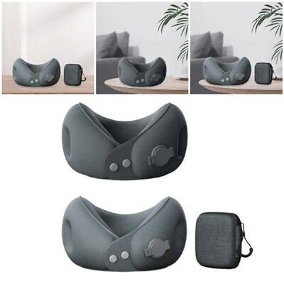 Inflatable Travel Pillow Soft Ergonomic Breathable Foldable