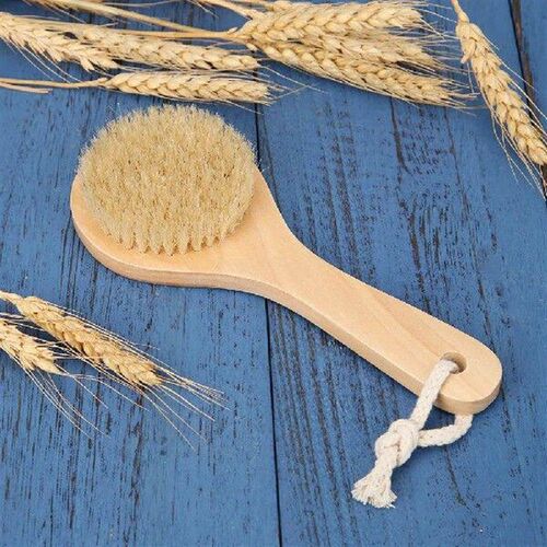 Bath Brush Long Wood Handle Bathroom Body Back Shower