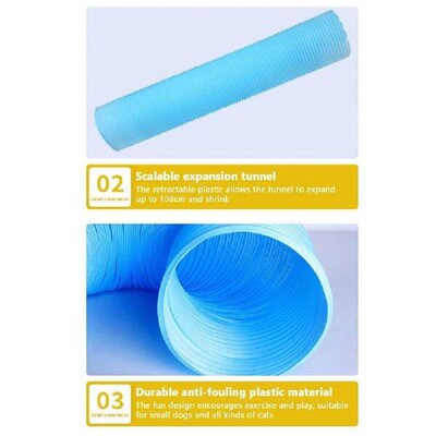 Cat Tunnel S-Shaped Collapsible Cat Tunnel For Indoor Cat