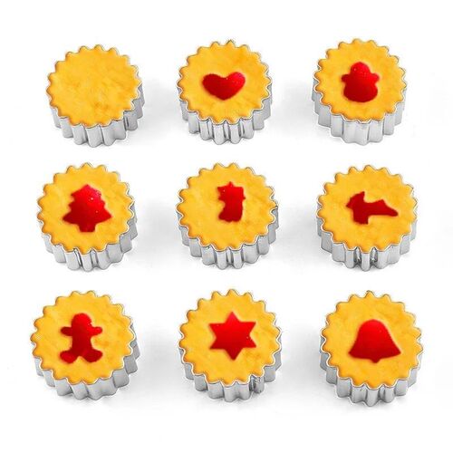 Metal Pastry Cookie Cutter Set Mini Merry Christmas Cookies