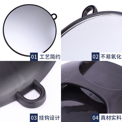 Highdefinition Circular Handle Makeup Mirror with Hook for H