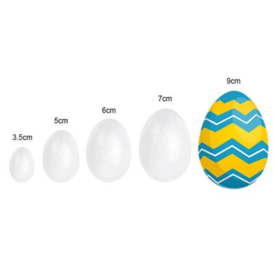10-50pcs Easter Foam Egg White Styrofoam Fake Eggs Kids Pain