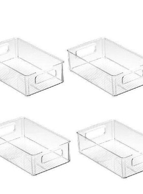 4Pcs Refrigerator Organizer Bins Stackable Fridge