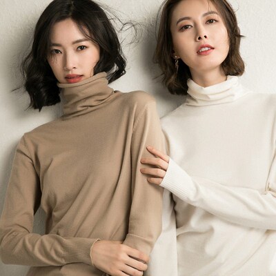 Autumn Winter Sweater Turtleneck Slim Fit Basic Pullovers 20