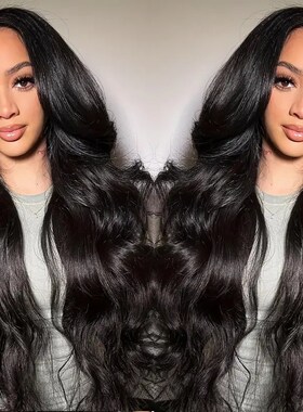 HD Transparent   Body Wave Lace Front Human Hair Wig