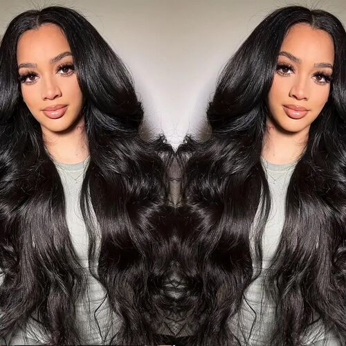 HD Transparent   Body Wave Lace Front Human Hair Wig