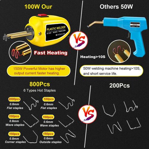 100W Plastic Welding Machine Plastic Welder Gun 200pcs Hot S