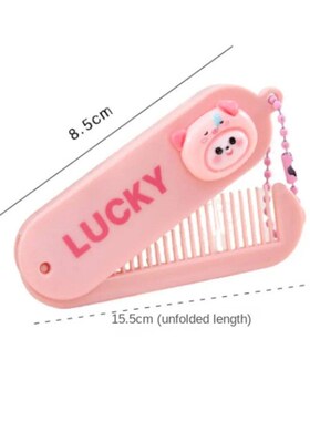Portable Cartoon Folding Comb Mini Multicolour Kids Comb Com