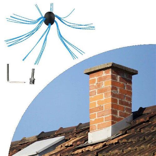 Chimney Power Sweeping Chimney Brush Flexible Brush Head
