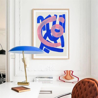 Modern Abstract Poster Orange Canvas Print Painting Wall Art