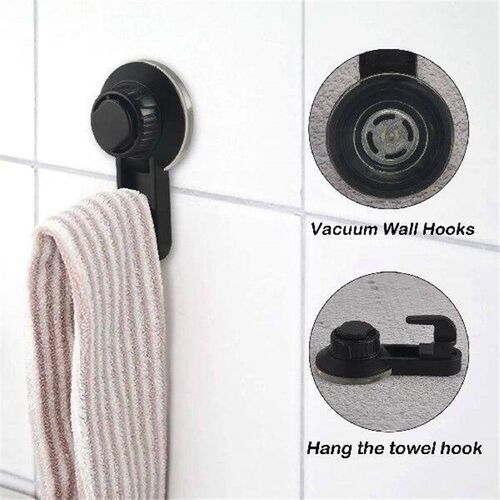 AB39-2 Pcs Suction Cup Hooks Powerful Suction Cup Bathroom
