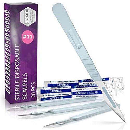 Disposable Scalpel Blades with Metal Handle, Dermaplaning