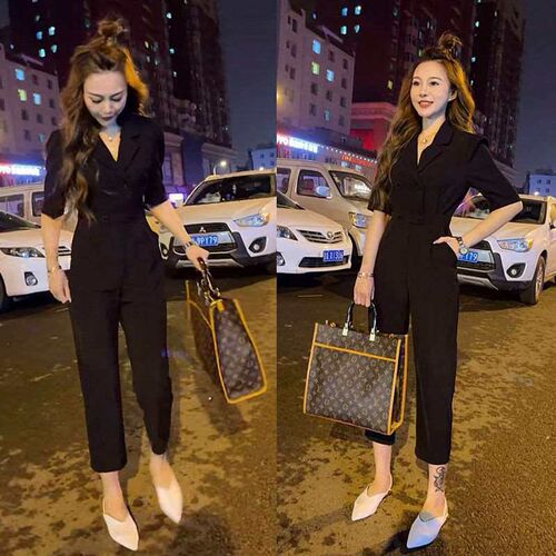 Summer suit, new style jumpsuit, womens temperament, slim,