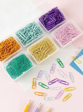 50pcs 28mm Colorful Metal Paper Clips Bookmark Marking Label