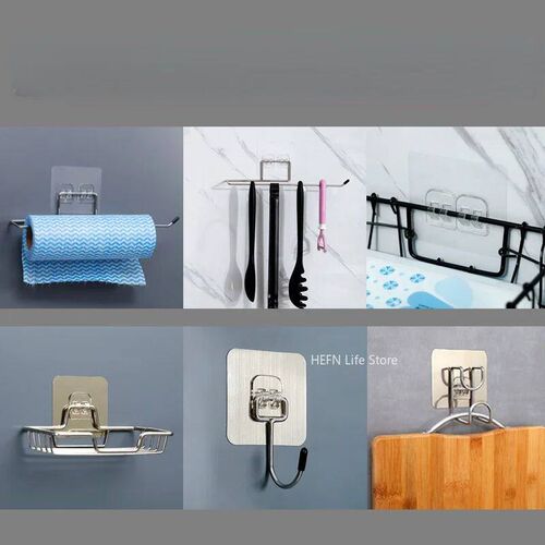 Adhesive Hook for Wall Shelf, er for Bathroom, Kitchen, Wall