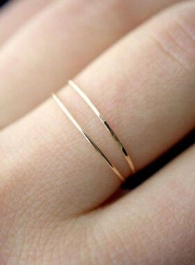 Thin Titanium Steel Silver color Couple Ring Simple Fashion