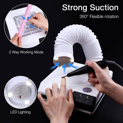 lly 60W Double Use Nal Dust Collector Retractable Elbow Desg
