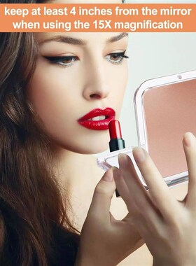 Compact 15X Magnifying Makeup Mirror for Travel Small Pocket
