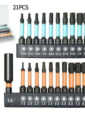 21Pcs Impact Driver Bits Multi-Function Magnetic Hex