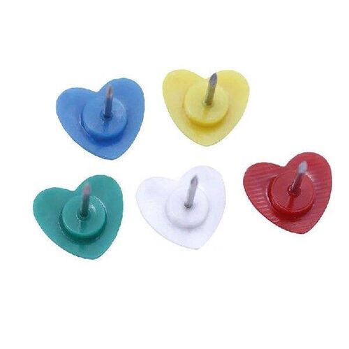 Heart shape 50pcs Plastic Quality Cork Board Safety Colored