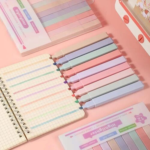 12 Pcs Double Tip Highlighter Pens Manga Markers Midliner Pa