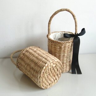 small vaCation Corn bag woven leisure barrel fur round