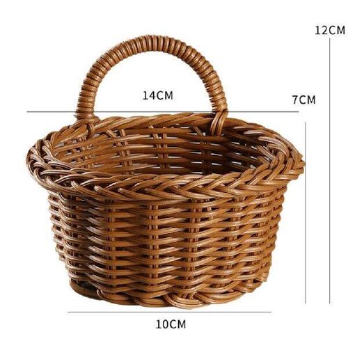 Rattan Straw Basket Storage Basket Plastic Portable Placing