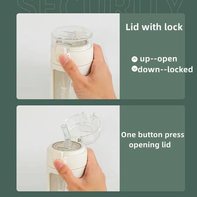 Double Portable Glass Cute Water Bottle with Plastic sleeve