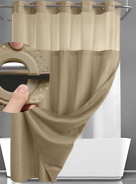 No hook waffle bathroom shower curtain set shading shower 帘