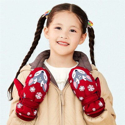 Kids Winter Warm Gloves Windproof For Children Boys Girls Sk