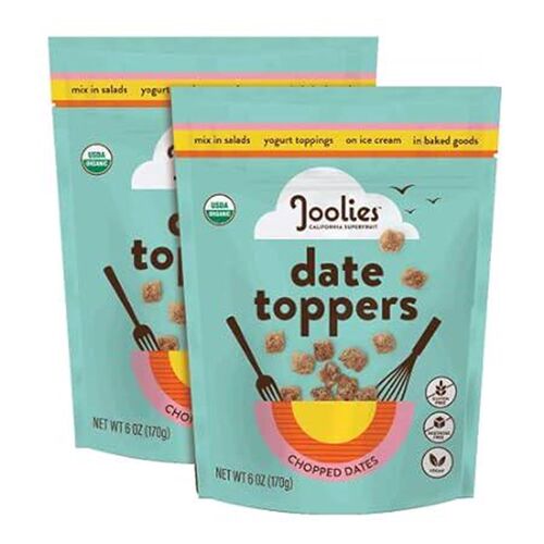 Joolies Organic Diced Date Topper  6 Ounce, Pack of 2
