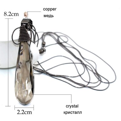 Women Pendant Necklaces Drop Long Paragraph Sweater Chain  D