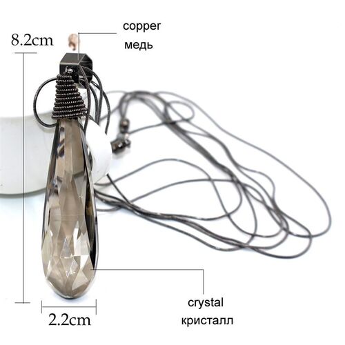 Women Pendant Necklaces Drop Long Paragraph Sweater Chain  D