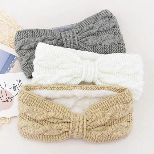 Autumn Winter Thicken Knitting Woolen Wide Headband For Wome