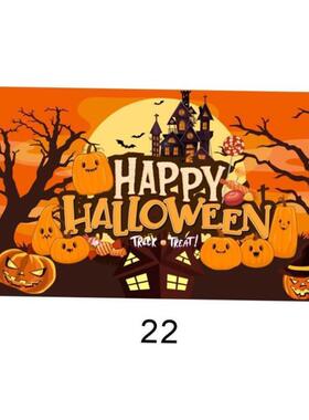Halloween background fabric decoratio pumpkins flags banners