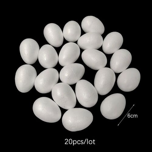20/50Pcs DIY Easter Eggs Painting Foam White Easter Eggs for