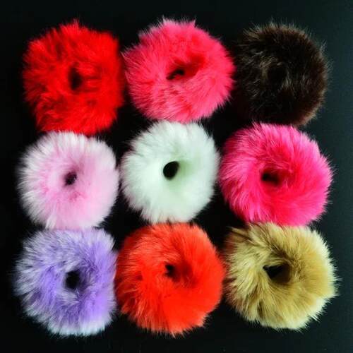 1PC Sweet girls Cute Little Girls Pompom Hair Ties Double P