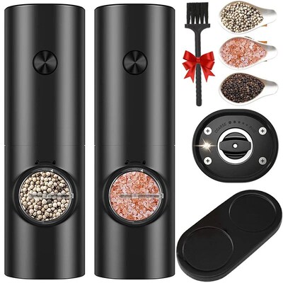 Electric Automatic Mill Pepper And Salt Grinder With LED Lig