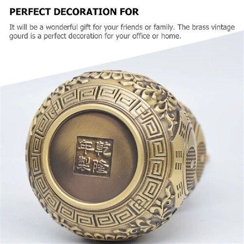 Drinking Gourd Vintage Home Decor Retro Brass Craft Chinese