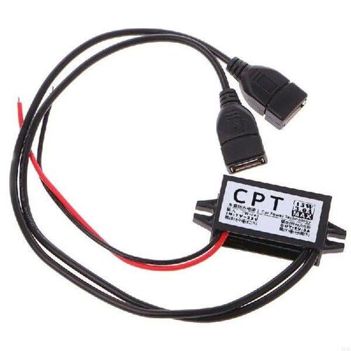 594E Converter 12V To 5V 3A Double 2 USB To Auto Car Power