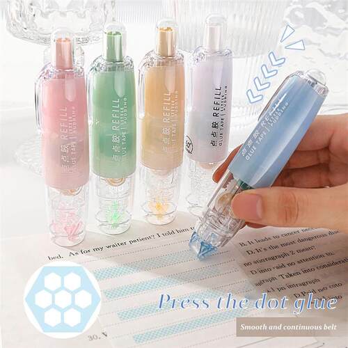 Cartoon Press-On Dot Glue Office Ledger Supplies Stationery