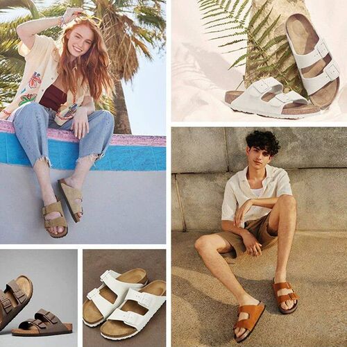 Retro Cork Flat Sandals for Women & Men, Casual Set Style