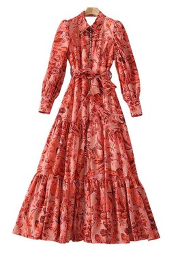 XXXLdress spring new metal single-breasted beautiful long sl