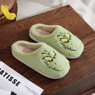 Christmas Gree Women Slippers Warm Funny Winter Plush Autumn
